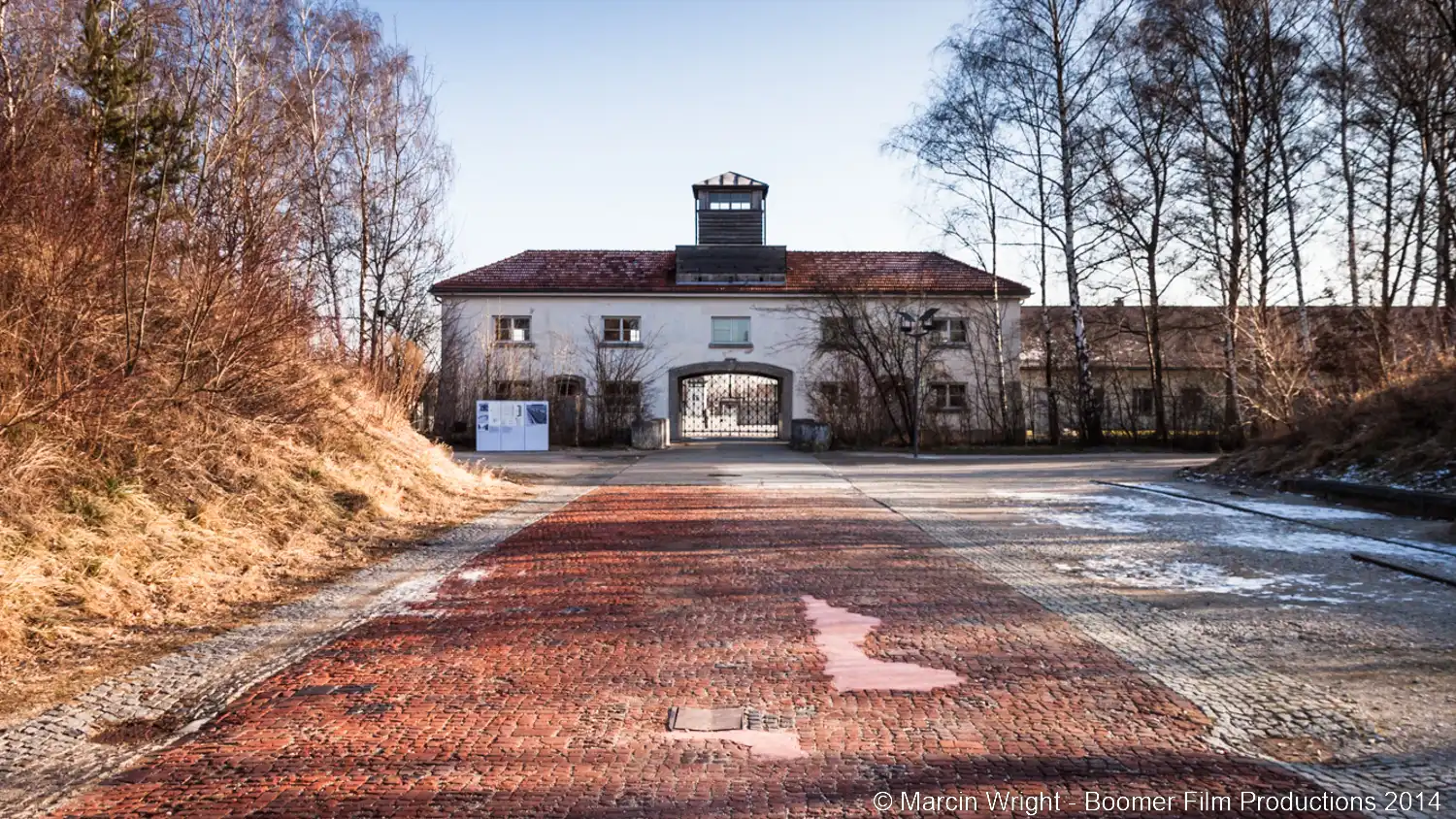 Gatehouse at the Dachau memorial site